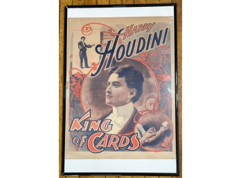 HARRY HOUDINI 'KING OF CARDS' POSTER