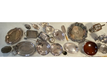 LARGE LOT MISC SILVER PLATE