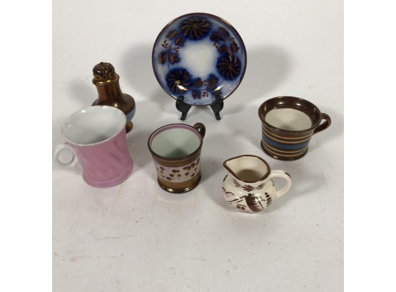 SIX PIECES OF VICTORIAN LUSTRE