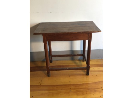 EARLY PRIMITIVE PINE TAVERN TABLE
