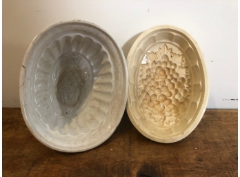 TWO 19TH CENTURY FRUIT MOLDS