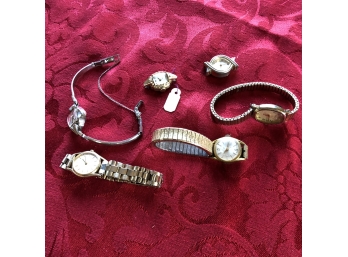 GROUP OF SIX LADY'S WRIST WATCHES