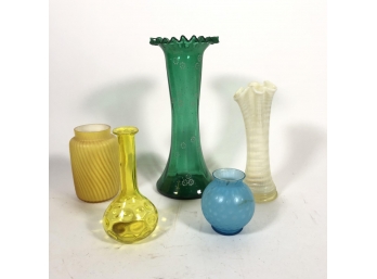 FIVE PIECES OF ART GLASS