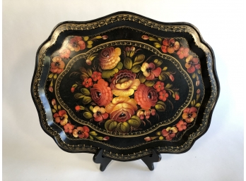 MODERN TOLE DECORATED TRAY
