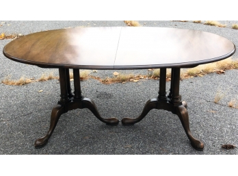 DOUBLE PEDESTAL DINING TABLE BY BAKER FURNITURE CO