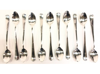 (11) ENGLISH SILVER PLATED SUNDAE SPOONS