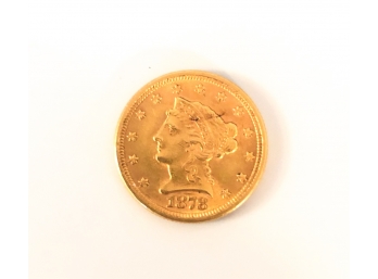 1878 LIBERTY HEAD GOLD COIN