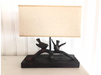 COMPOSITE BIRDS ON A BRANCH TABLE LAMP