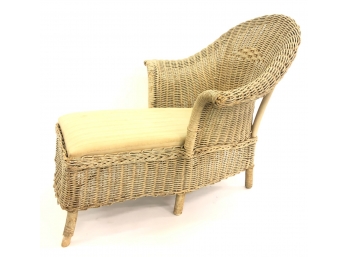 ANTIQUE VICTORIAN CHILDS WICKER CHAISE LOUNGE