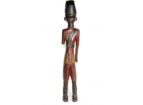 CARVED & PAINTED SENEGALESE TIRAILLEUR FIGURE