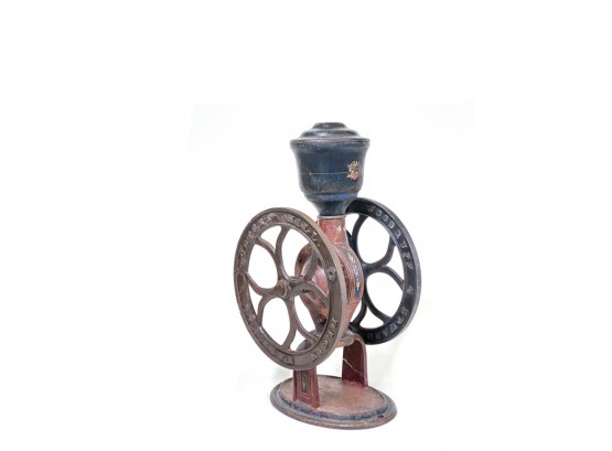 CAST IRON TWO WHEEL ELGIN NATIONAL COFFEE MILL #42