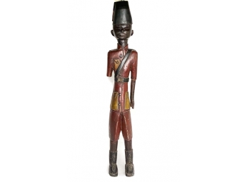 CARVED & PAINTED SENEGALESE TIRAILLEUR FIGURE