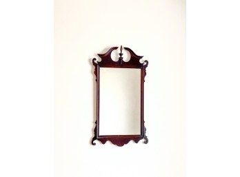 CHIPPENDALE STYLE MAHOGANY WALL MIRROR