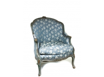 CARVED & PAINTED LOUIS THE XV STYLE ARMCHAIR