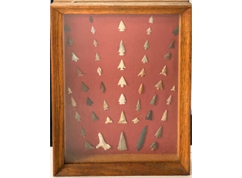 COLLECTION OF (49) STONE ARROW HEADS