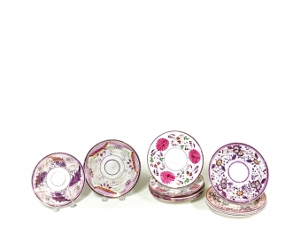 (13) MISC PINK LUSTER & PEARLWARE DESSERT PLATES