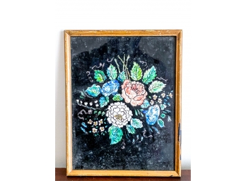 EGLOMISE FLORAL WALL HANGING