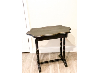 PAINTED ONE DRAWER SHIELD FORM TABLE