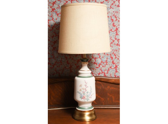 CERAMIC TABLE LAMP with FLORAL MOTIF