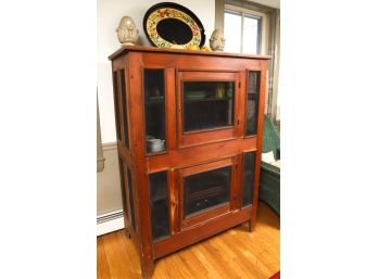(19th c) PIE SAFE with PANELED SCREENS