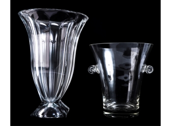 BOHEMIA CRYSTAL VASE and a SECOND EXAMPLE