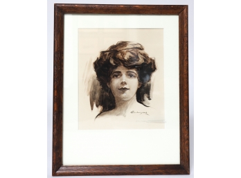 GEORGE AVYON GIBSON GIRL STYLE PAINTING