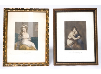 (2) HAND COLORED FRENCH ENGRAVINGS