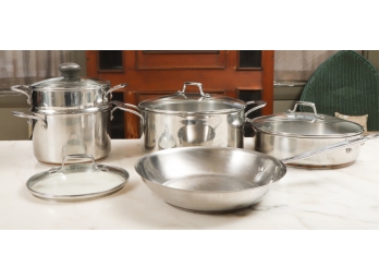 (4) PIECE EMERIL STAINLESS STEEL COOKWARE