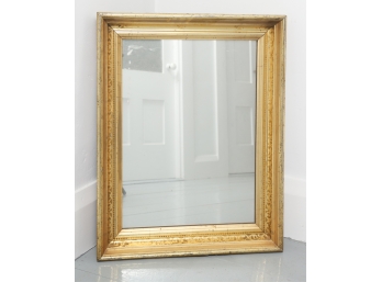 (19th c) LEMON GOLD FRAME with MIRROR
