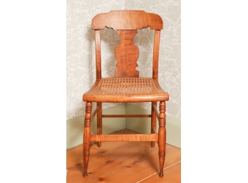 (19th c) TIGER MAPLE SIDE CHAIR