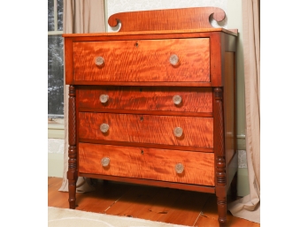 STATE OF MAINE TIGER MAPLE CHEST OF DRAWERS