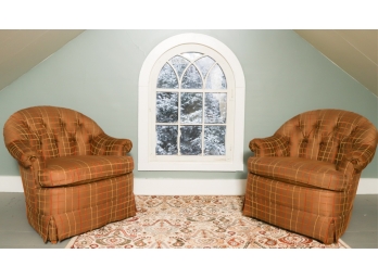 PAIR OF VANGUARD FURNITURE UPHOLSTERED ARMCHAIRS