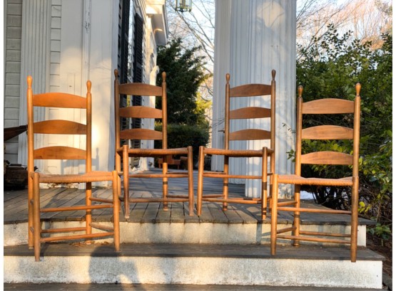 SET OF FOUR COHASSET COLONIAL 260 SHAKER CHAIRS