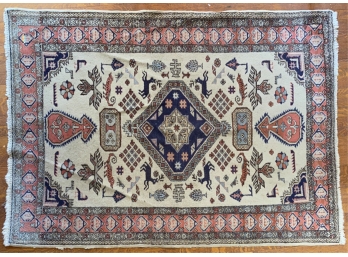 IRANIAN HAND KNOTTED WOOL AREA RUG