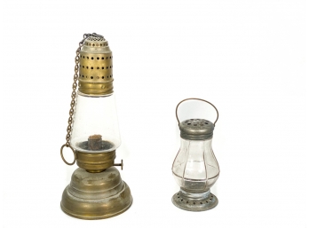 TWO 19TH CENTURY SKATER'S LAMPS