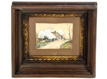 VICTORIAN FRAMED WATERCOLOR