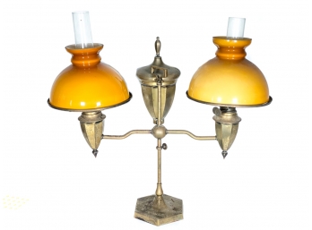 ANTIQUE TABLE STUDENT LAMP BY DUPLEX