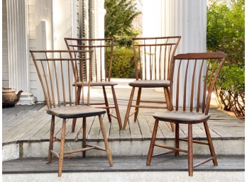 (4) ASSEMBLED SET OF AMERICAN WINDSOR SIDE CHAIRS