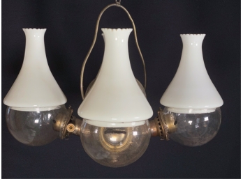 FOUR-LIGHT VICTORIAN ANGLE LAMP