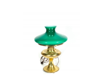 ELECTRIFIED VICTORIAN BRASS OIL LAMP