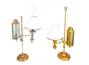 (2) 19TH CENTURY STUDENT LAMPS