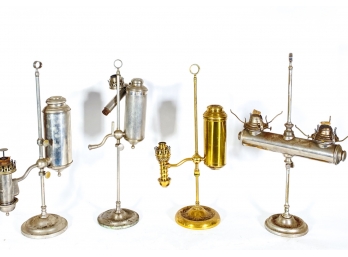 (4) 19TH CENTURY STUDENT LAMPS