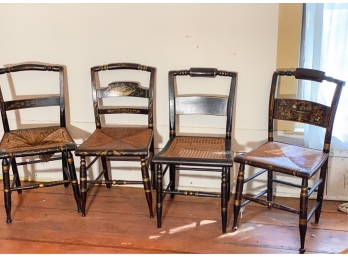 (6) ASSEMBLED SET OF HITCHCOCK CHAIRS