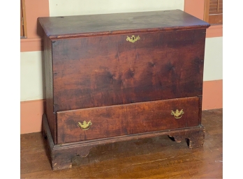 NEW ENGLAND PINE AND MAPLE BLANKET CHEST