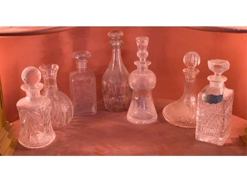 (7) CRYSTAL DECANTER LOT