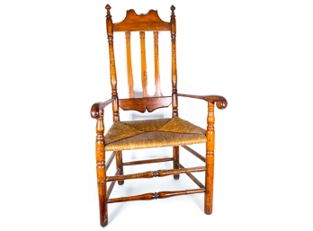 NEW ENGLAND BANNISTER-BACK ARMCHAIR