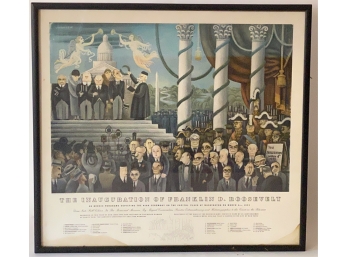 PRINT, THE INAUGURATION OF FRANKLIN D ROOSEVELT