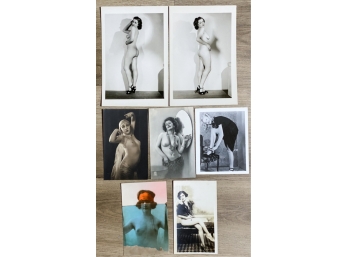 GROUP OF (7) RISQUE VINTAGE PHOTOS/POSTCARDS