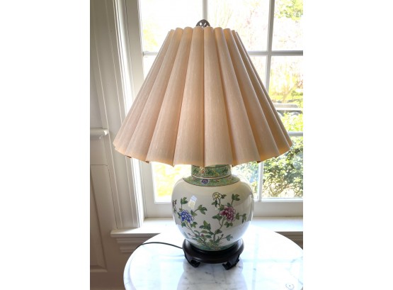 20TH C ASIAN GINGER JAR FORM TABLE LAMP