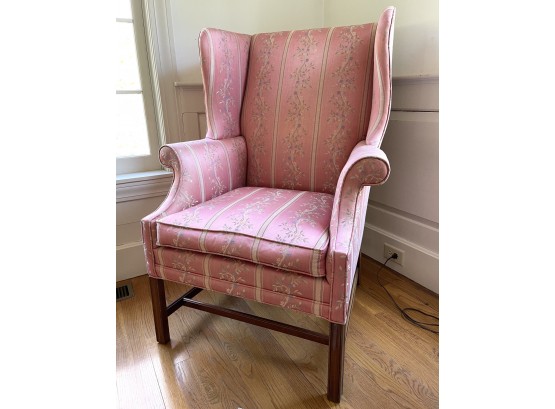 REPRODUCTION UPHOLSTERED WING BACK CHAIR